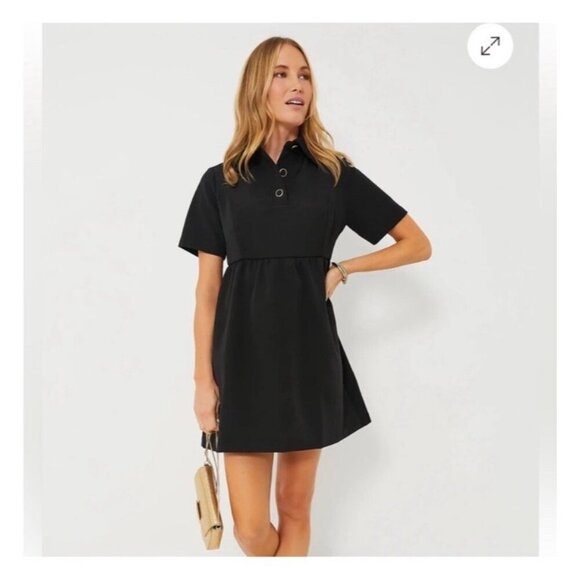 Pomander Place Tuckernuck Dress XL Black Arnelle Dress Classic Black Preppy NEW - Picture 2 of 16